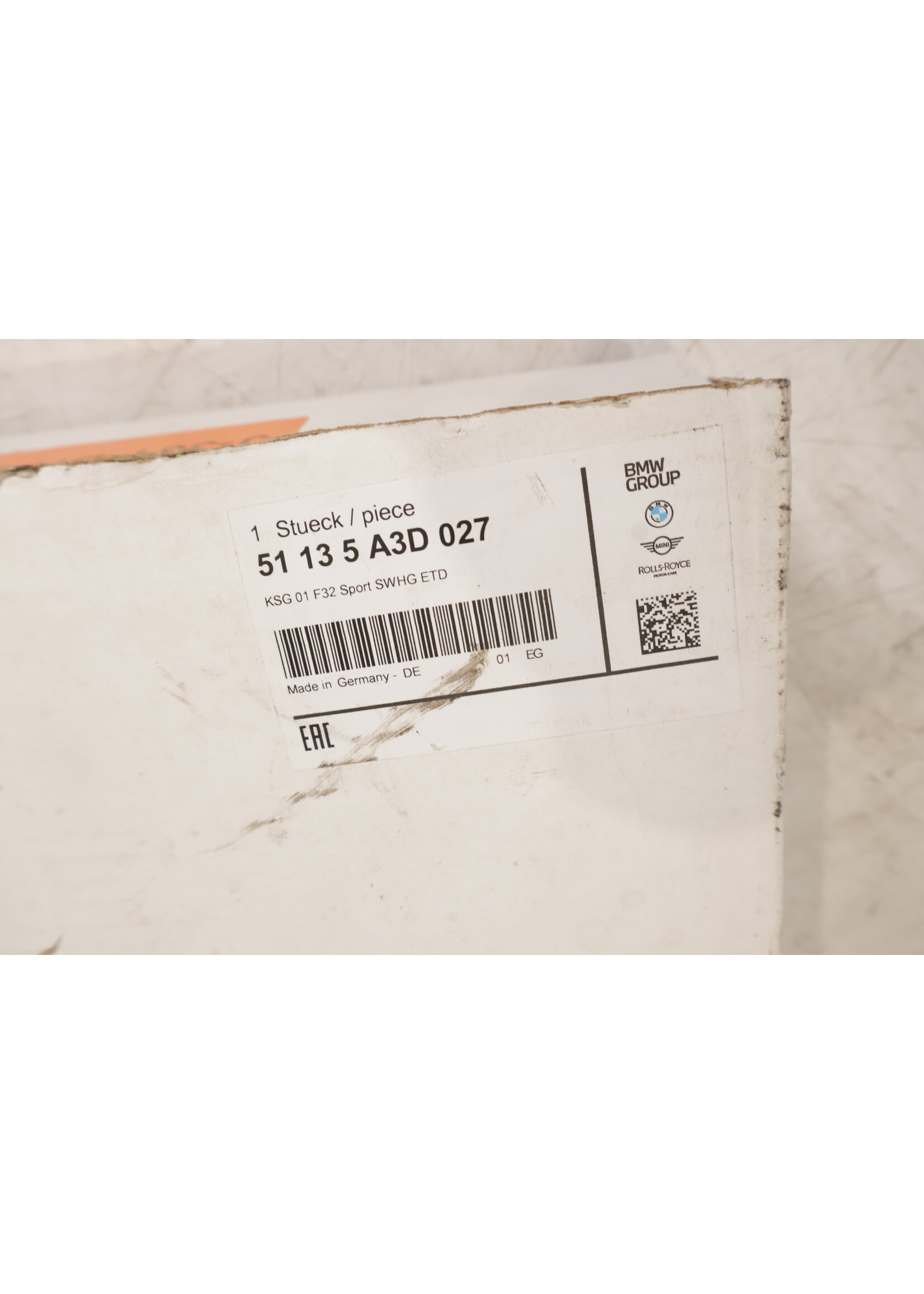 BMW BMW F32 F33 4 Series OEM Grill left high-gloss black NEW! 51135a3d027 5a3d027