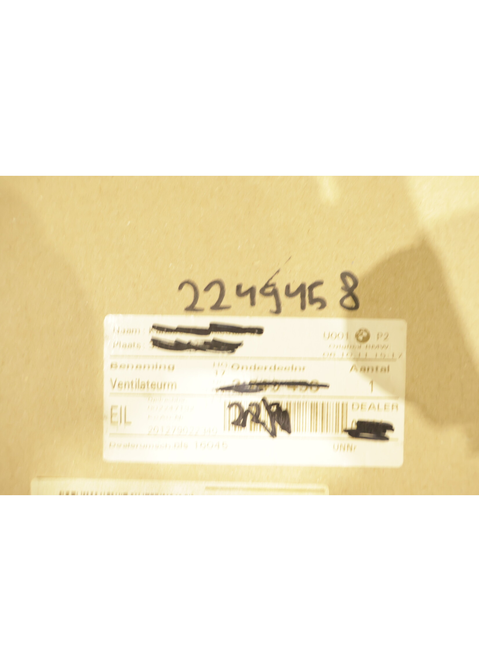 BMW BMW E65 E66 730d OEM koelfan behuizing NIEUW! 17112249458 2249458