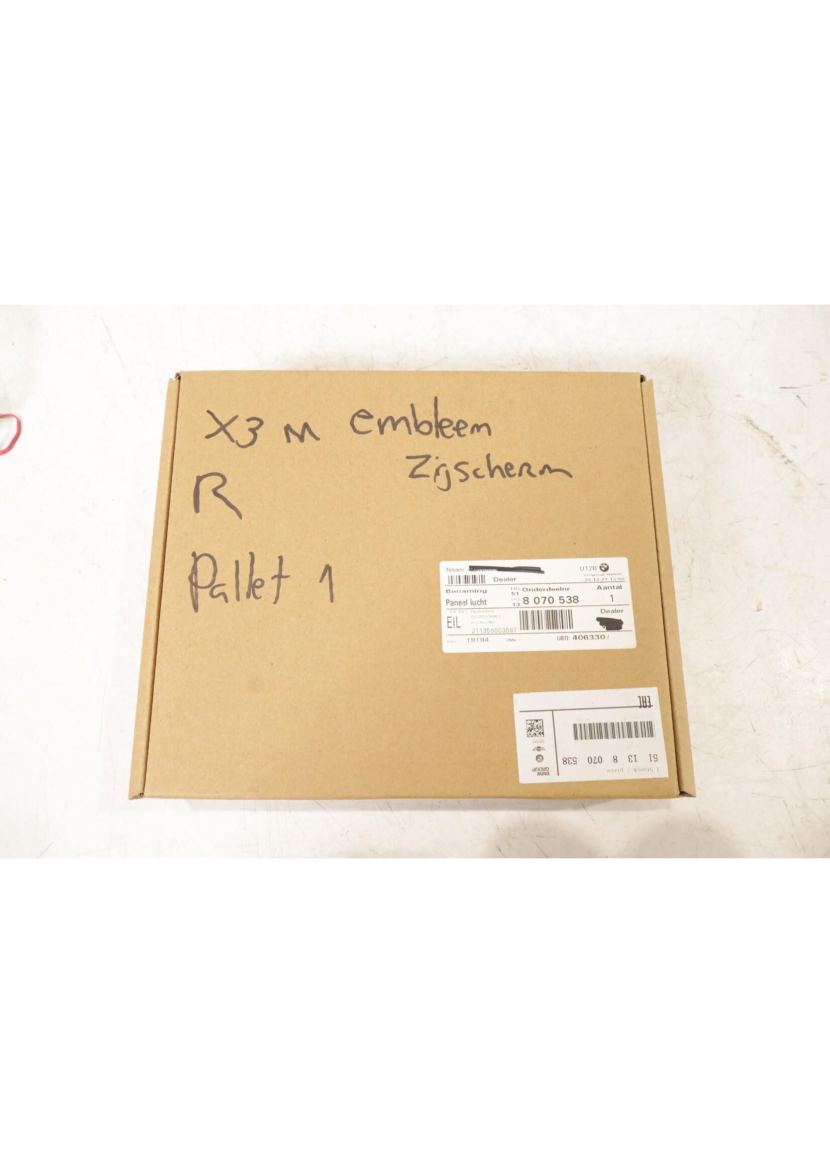 BMW BMW X3 M F97 OEM Luchtinlaat zijscherm rechts NIEUW! 51138070538 8070538