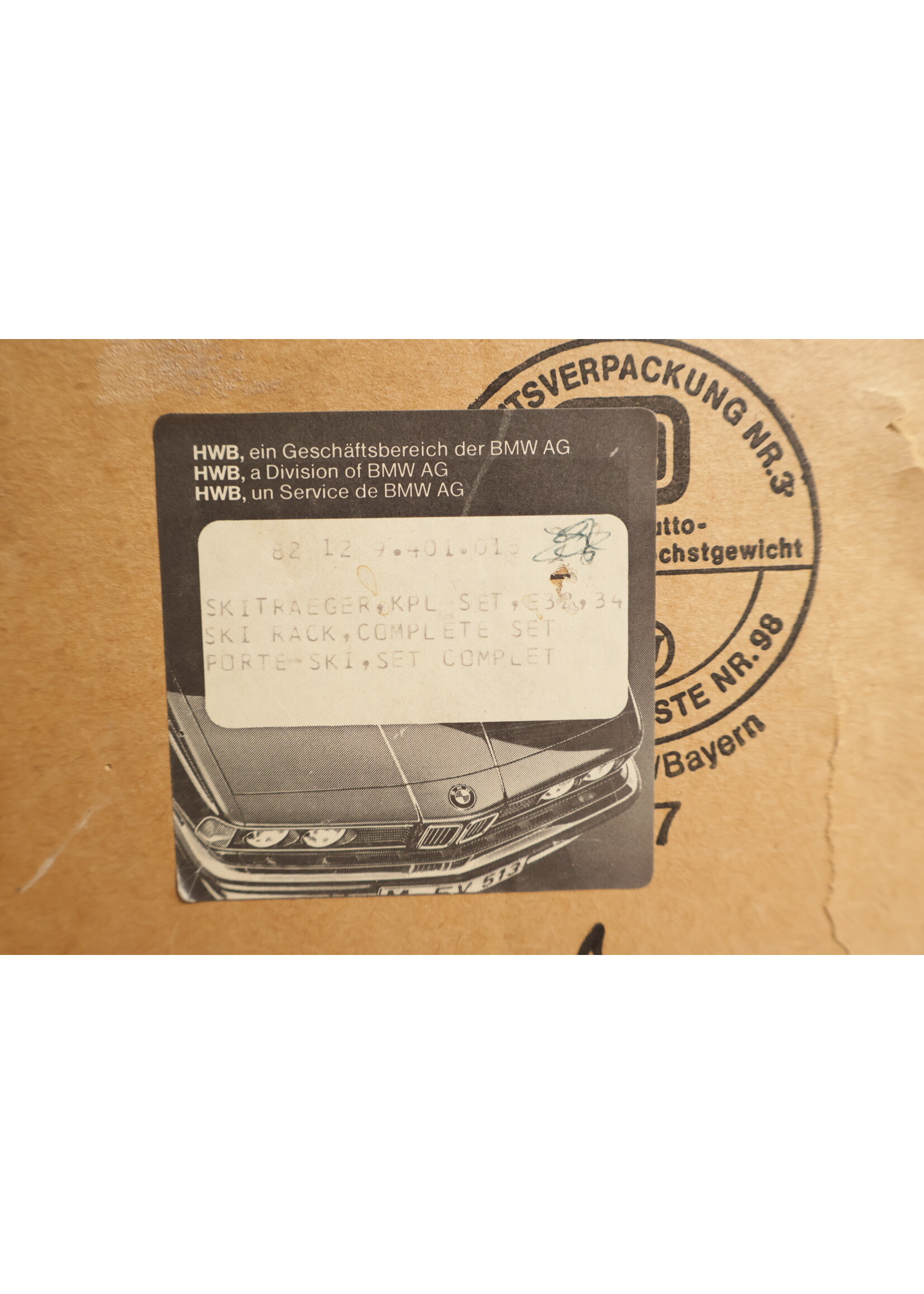 BMW  BMW E32 E34 5 & 7 Series OEM Multifunctional ski rack set NEW! 82129401018