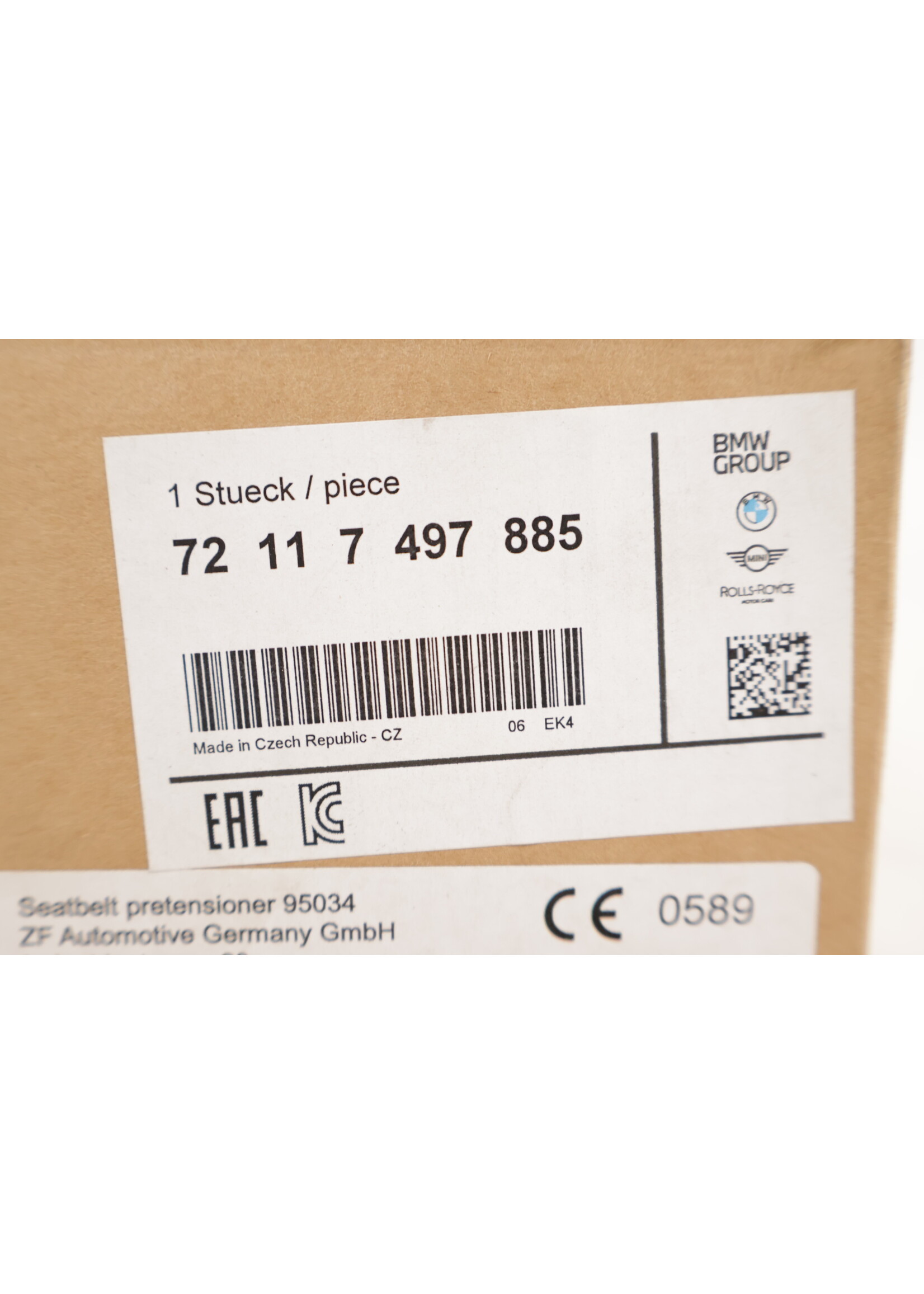 BMW BMW X5 G05 OEM Sicherheitsgurt links vorne NEU! 72117497885 7497885