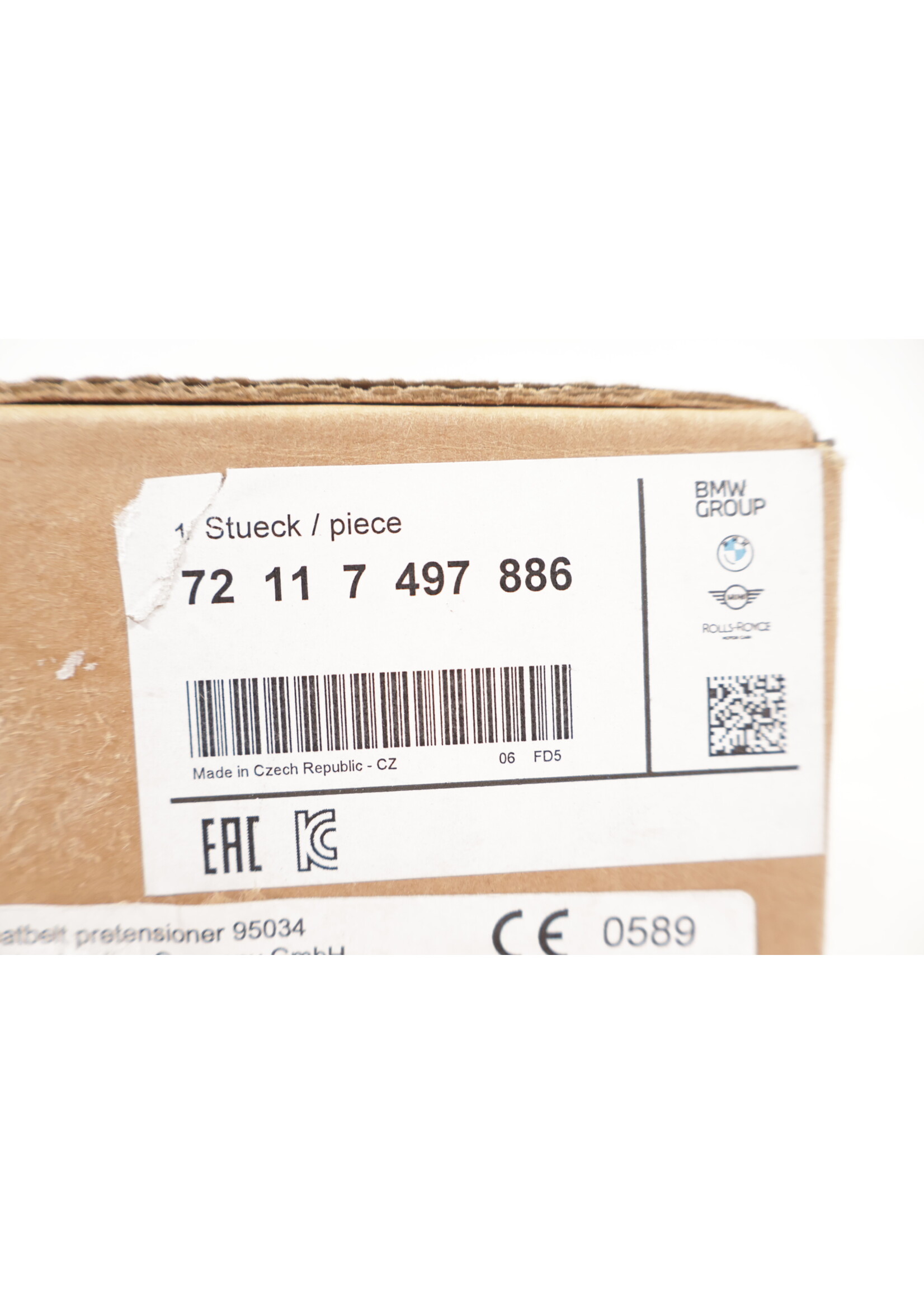 BMW BMW X5 G05 OEM Sicherheitsgurt rechts vorne NEU! 72117497886 7497886