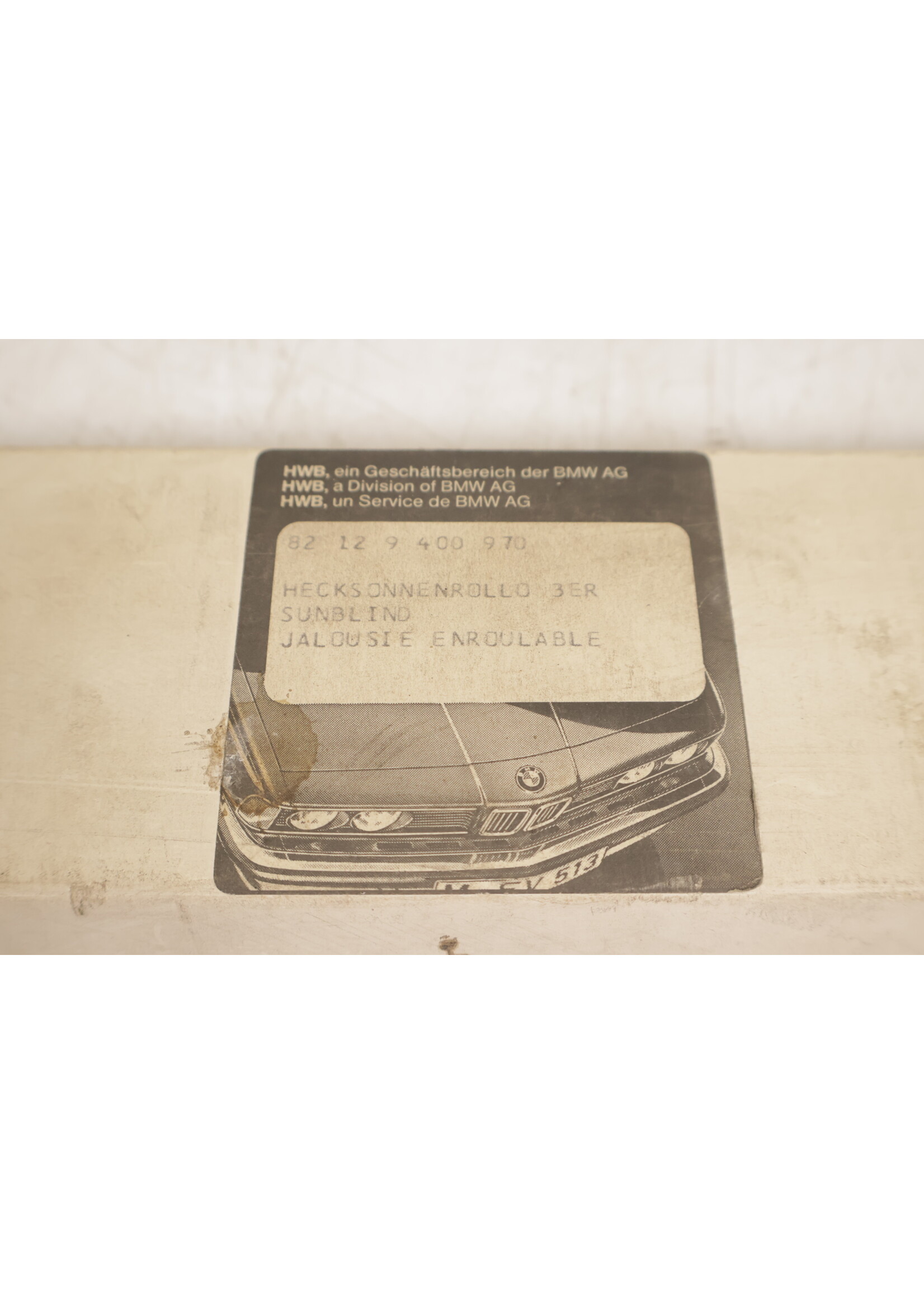 BMW BMW 3 Series E30 OEM Solar Rollo NEW! 82129406983 82129400970