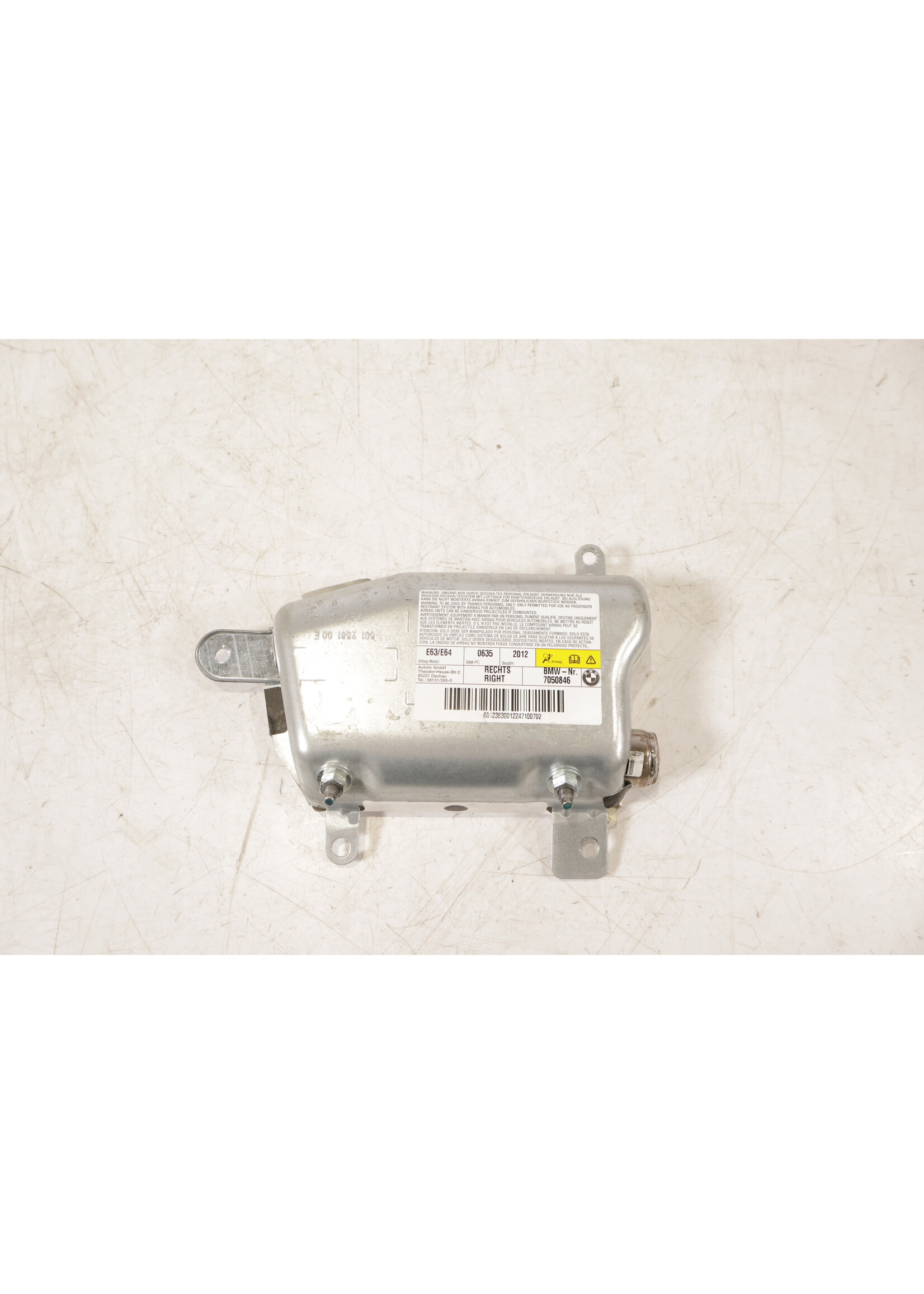 BMW BMW 6er E63 E64 OEM Airbageinheit / Modul Tür rechts NEU! 72127050846 7050846