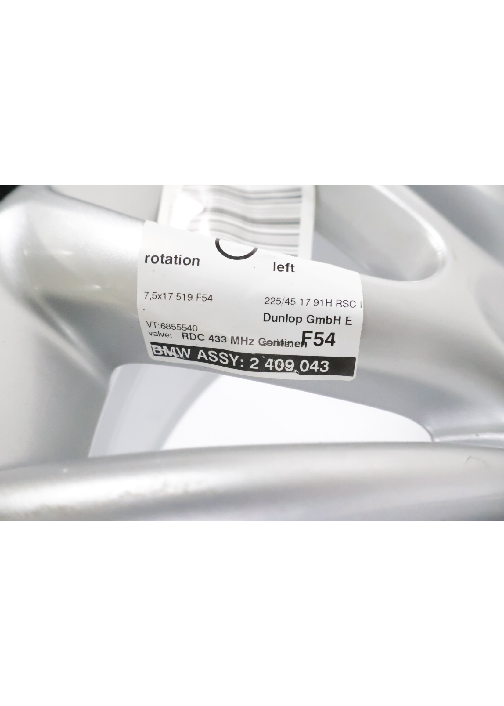 BMW MINI Clubman F54 OEM Velg met band 7,5J X 17'' ET54 NIEUW! 6856047 36116856047