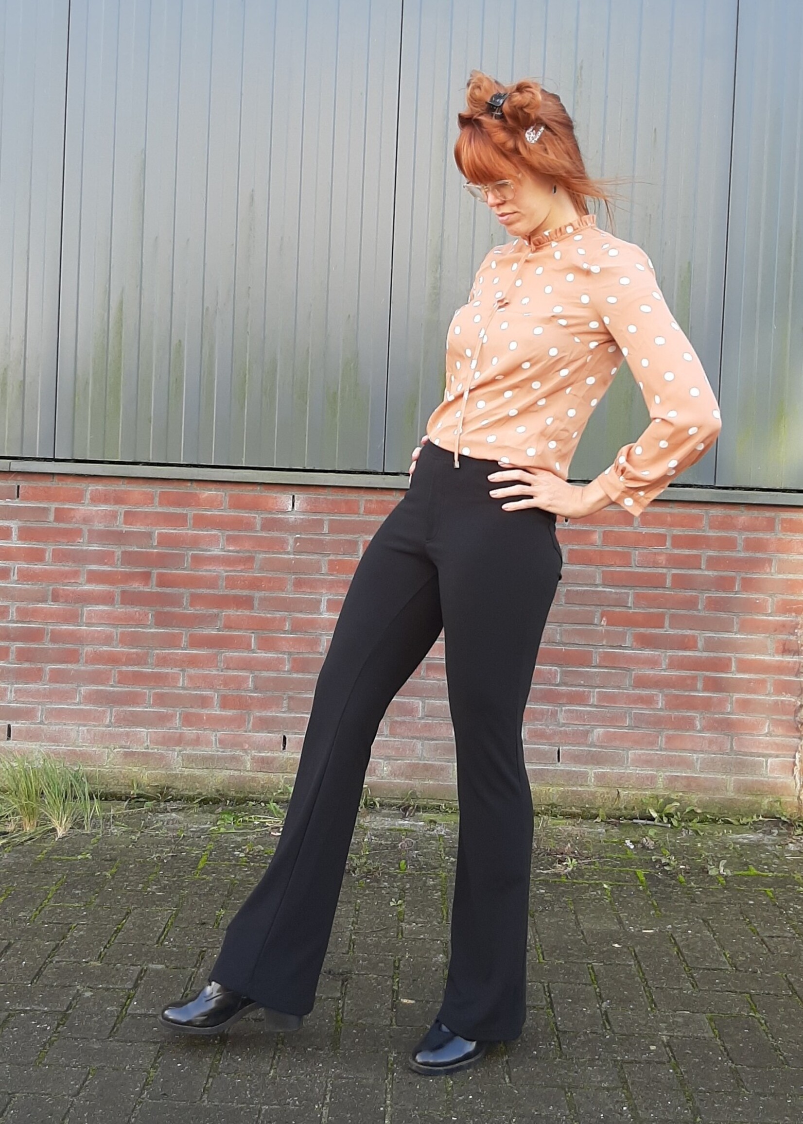 MadameLiz Flared pants zwart | Madame Liz | extra lange flared legging