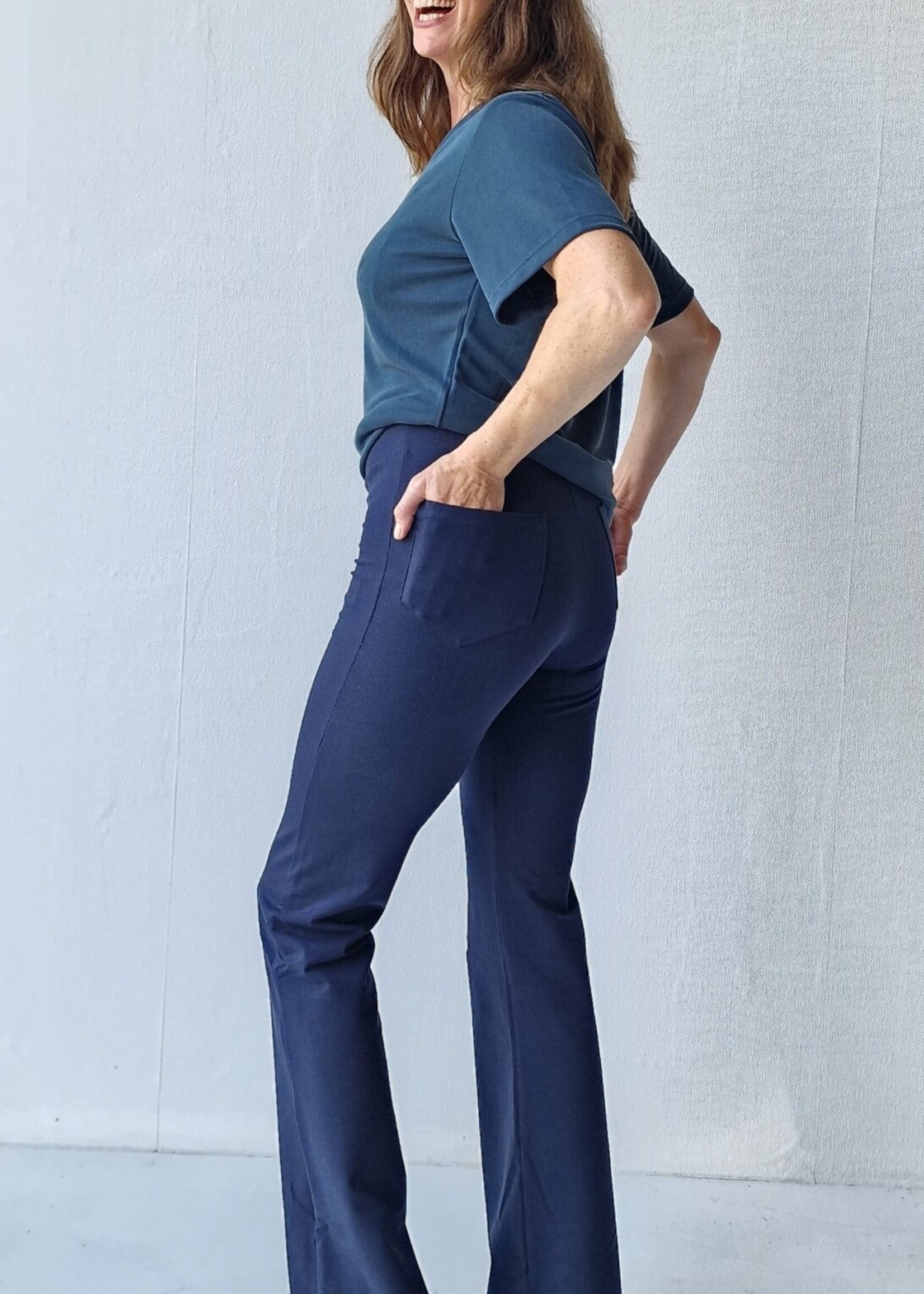 MadameLiz Flared pants | jeanslook blauw