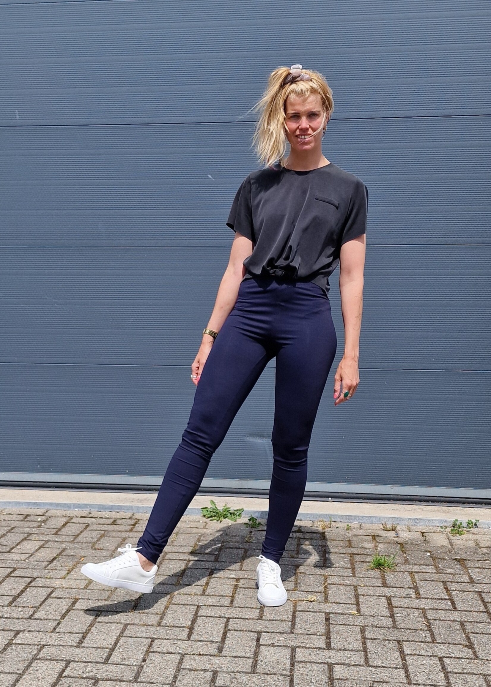 MadameLiz Extra lange legging navy | extra lange legging