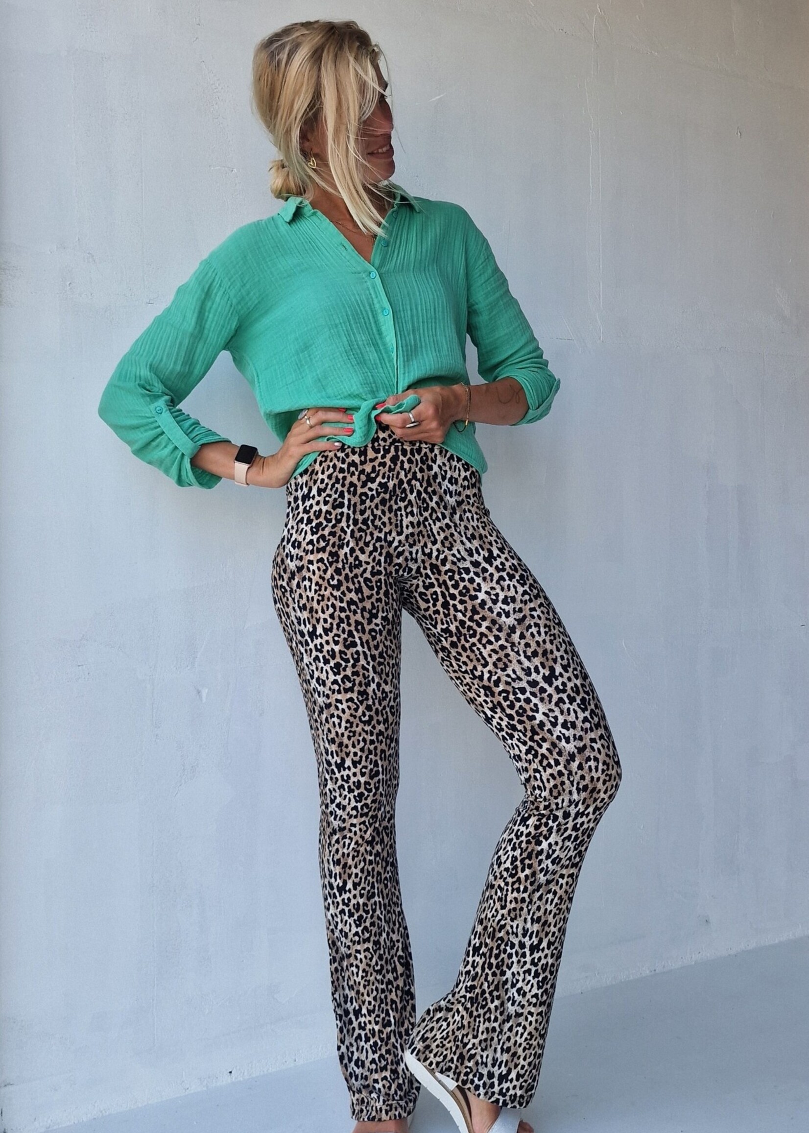 MadameLiz Flared pants | leopardprint | tall | lengtemaat 32, 34, 36