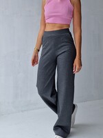 MadameLiz Extra long wide leg |  dark grey melange | tall | lengtemaat 36