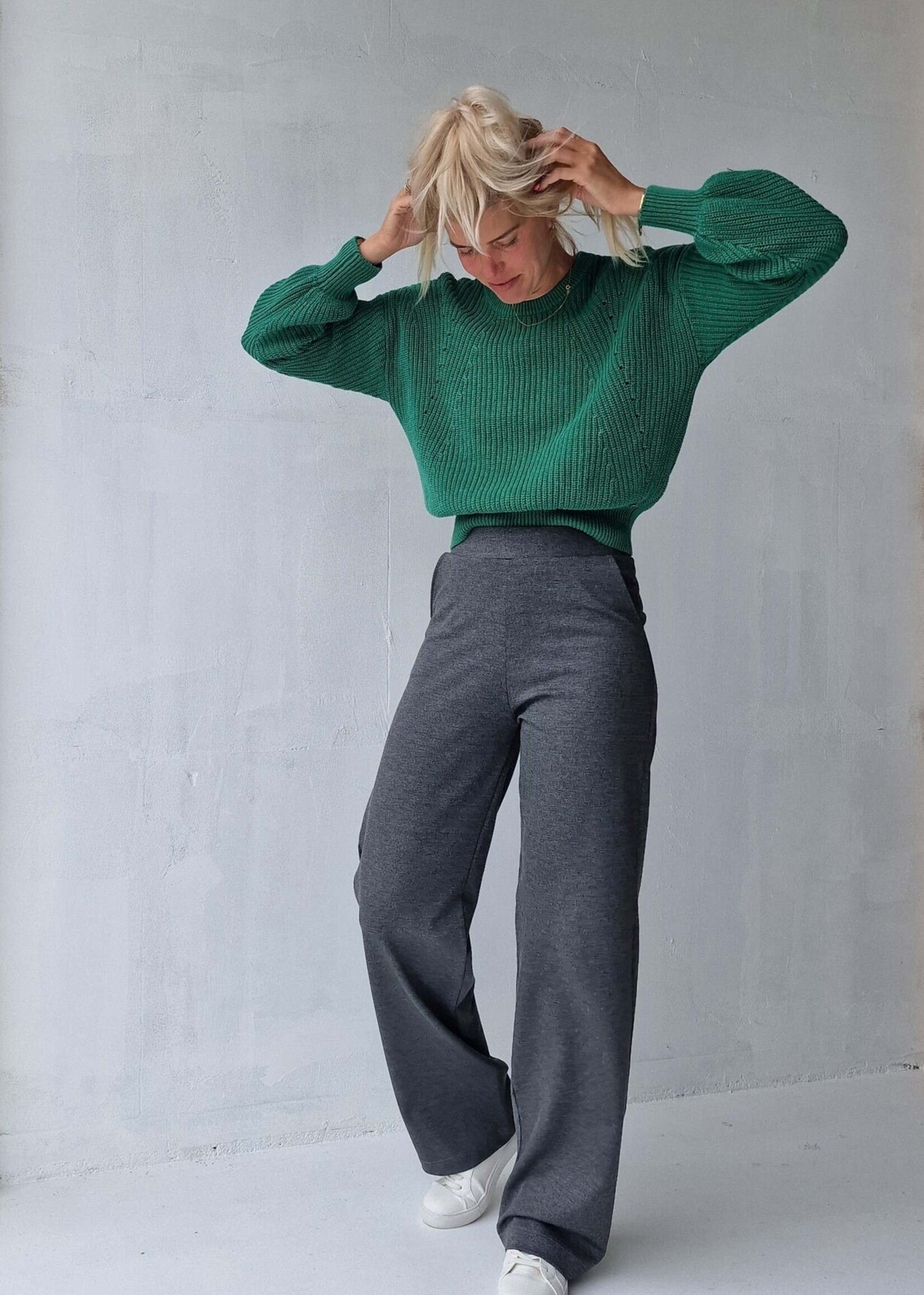 MadameLiz Extra lange wide leg | donkergrijs | tall | lengtemaat 36