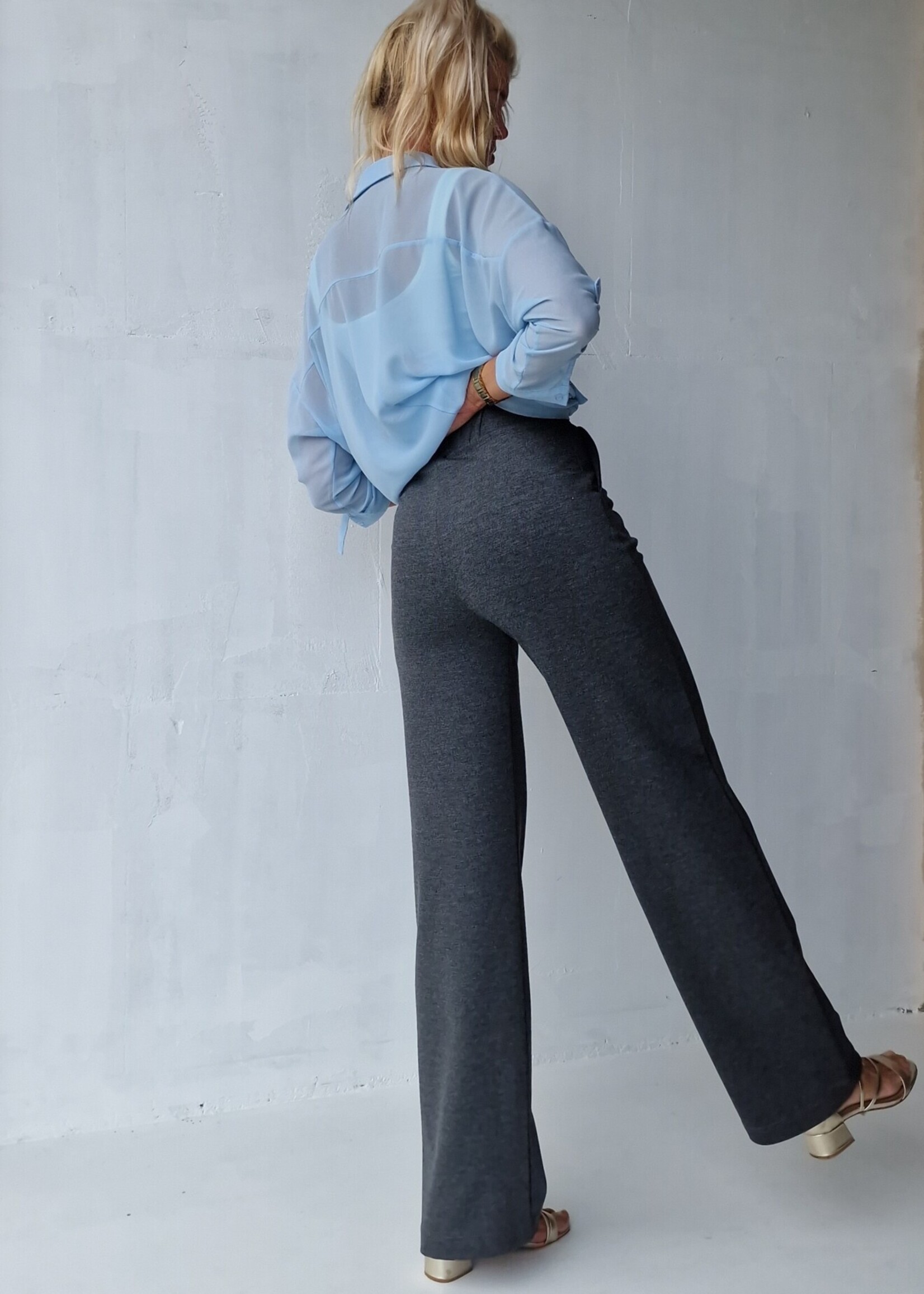 MadameLiz Extra lange wide leg | donkergrijs | tall | lengtemaat 36