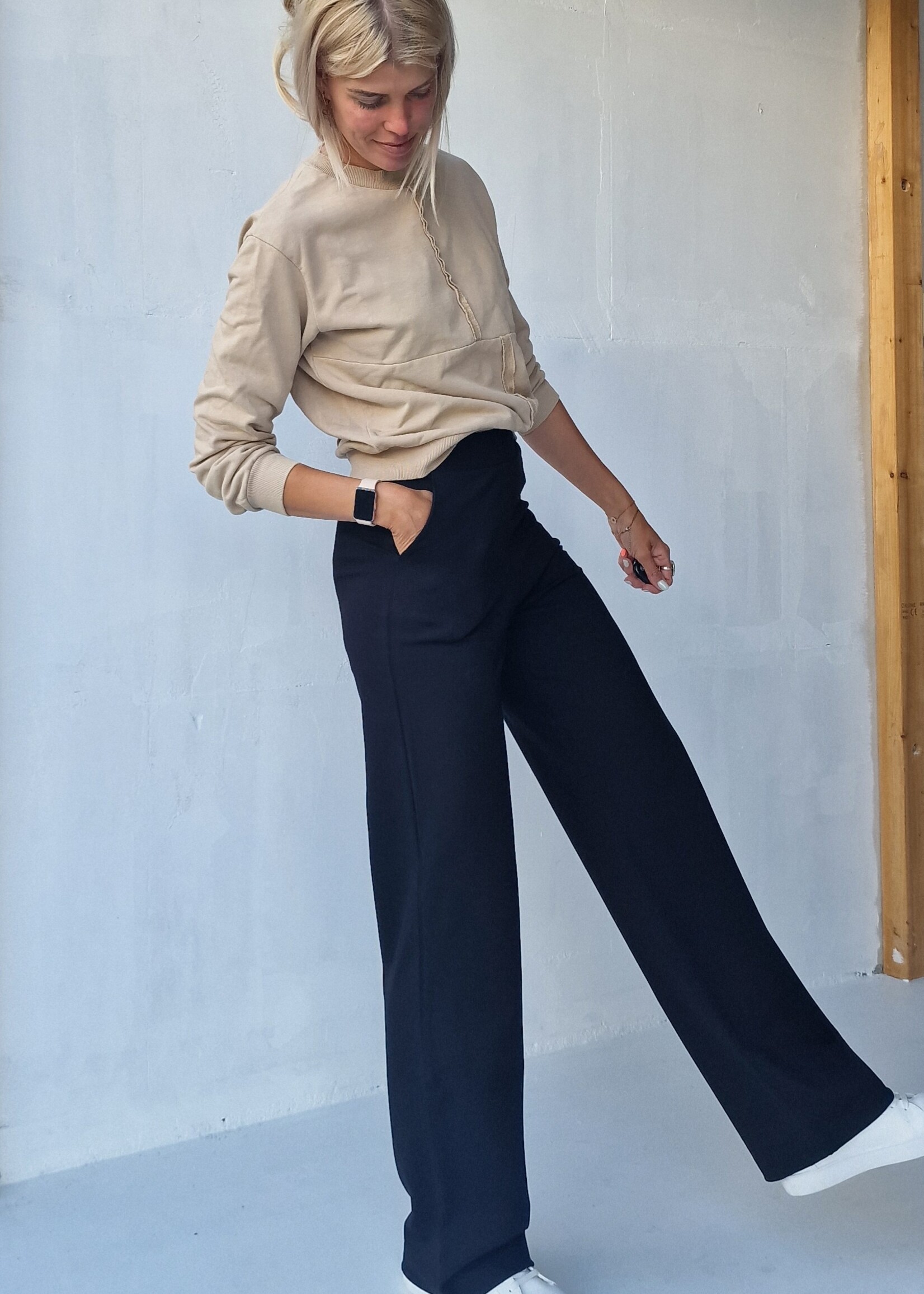 MadameLiz Extra lange wide leg | zwart & zacht | tall | lengtemaat 36