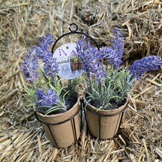 Kunststoff Lavendel im Topf H16cm
