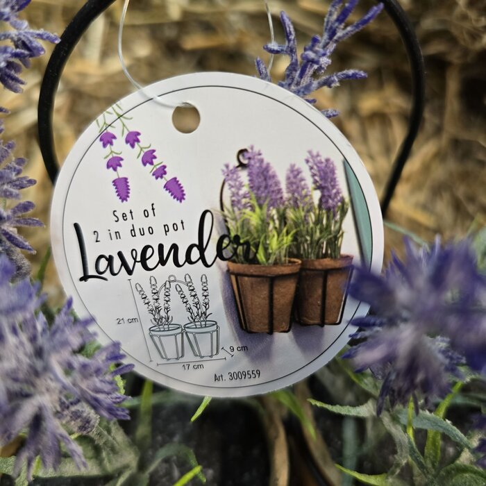 Kunststoff Lavendel im Topf H16cm