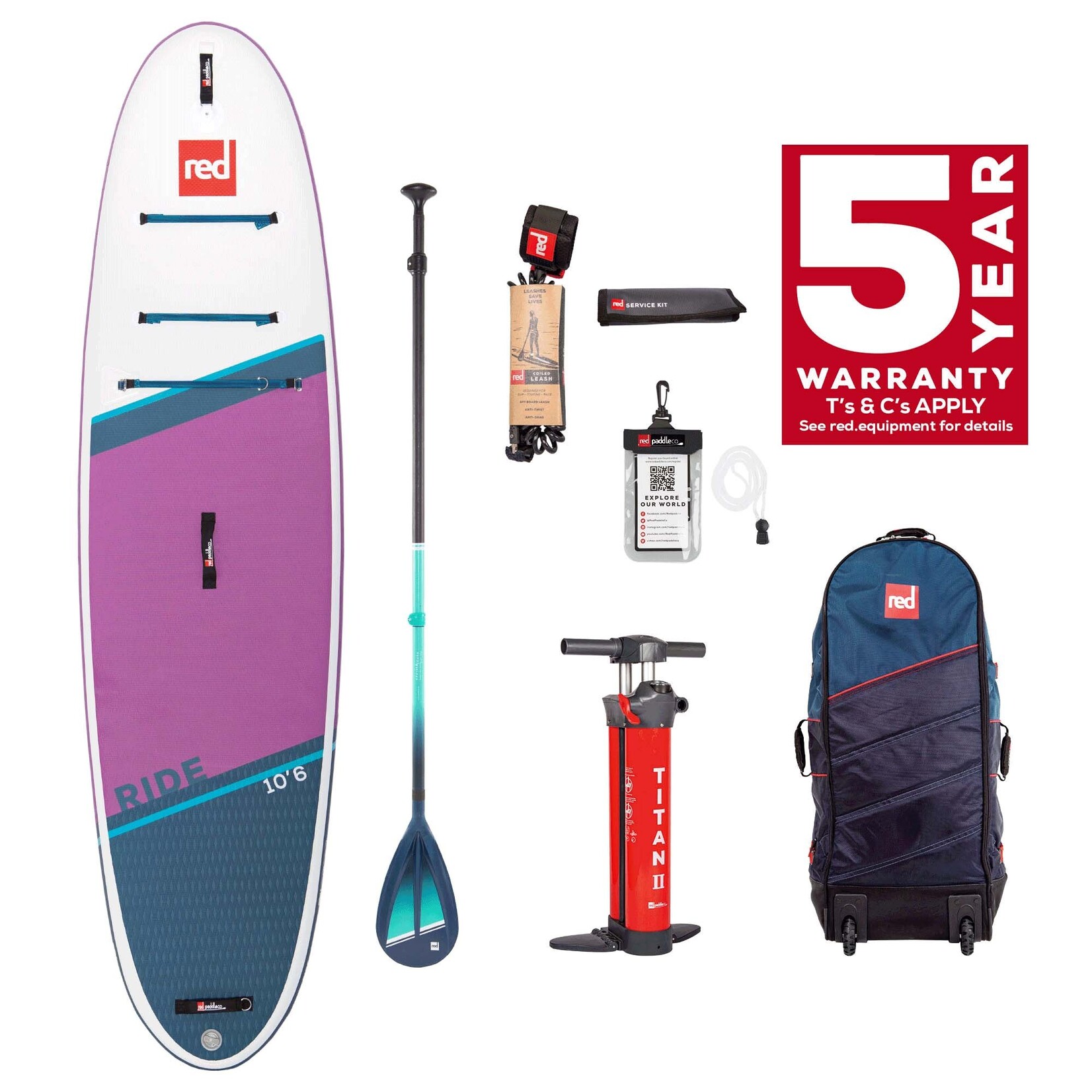 Red Paddle co. Red Paddle Ride 10'6 Package Purple