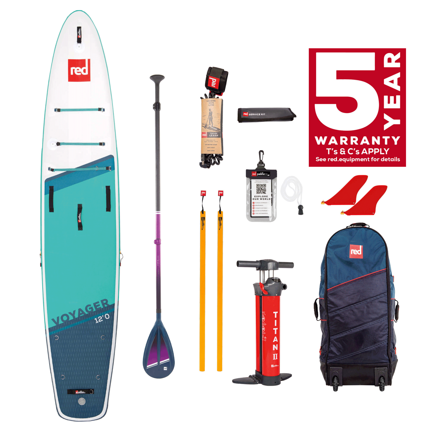 Red Paddle co. Red Paddle Voyager 12´0 HT package