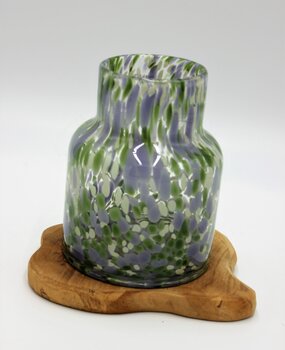 Vaas Groen Wit 20 cm Vaas Groen Wit 20 cm