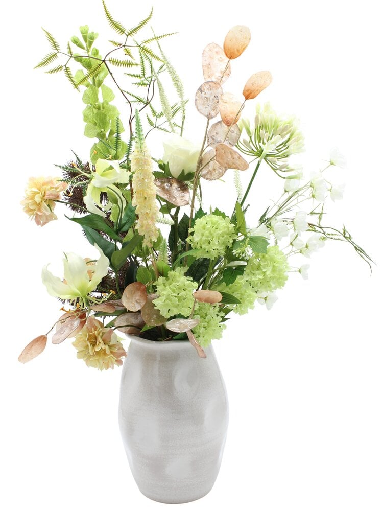 Zijden kunstbloemen boeket Witte Passie Zijden kunstbloemen boeket Witte Passie