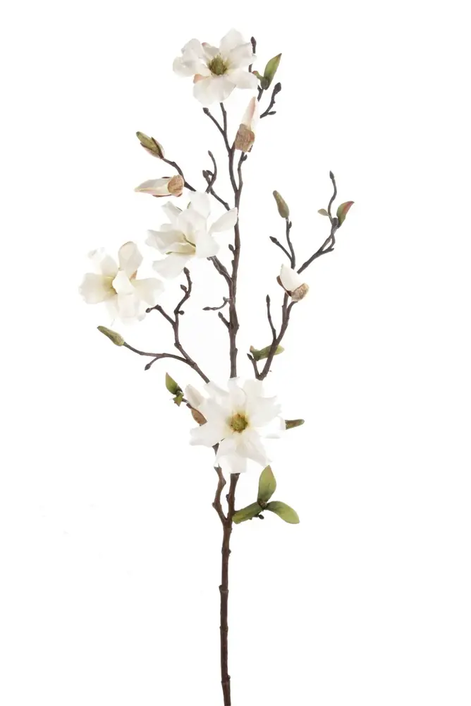 Zijden kunstbloem Witte Magnolia - 80 cm Zijden kunstbloem Witte Magnolia - 80 cm
