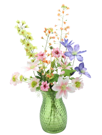 Zijden kunstbloemen boeket Zomers geplukt Zijden kunstbloemen boeket Zomers geplukt