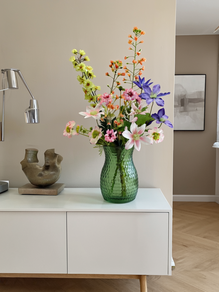 Zijden kunstbloemen boeket Zomers geplukt Zijden kunstbloemen boeket Zomers geplukt