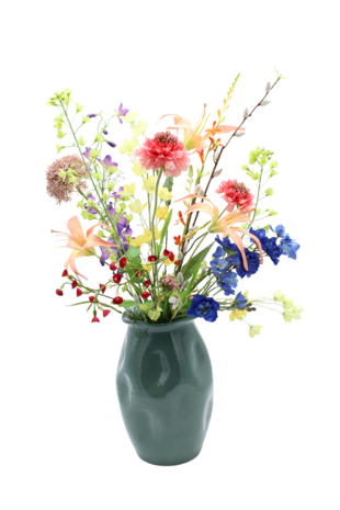 Zijden kunstbloemen boeket Plukboeket