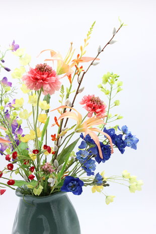 Zijden kunstbloemen boeket Plukboeket