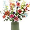 Zijden kunstbloemen schikking Weelderig – 80 cm – Luxe mix van kleuren - Bloemenjunkie Zijden kunstbloemen schikking Weelderig – 80 cm – Luxe mix van kleuren - Bloemenjunkie
