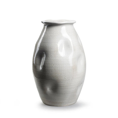 Vaas Dots Wit - Geschikt voor kunstbloemen - 30 cm