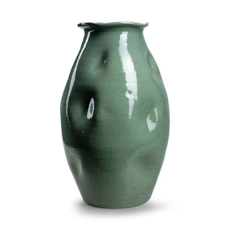 Vaas Dots Groen - Geschikt voor kunstbloemen - 30 cm