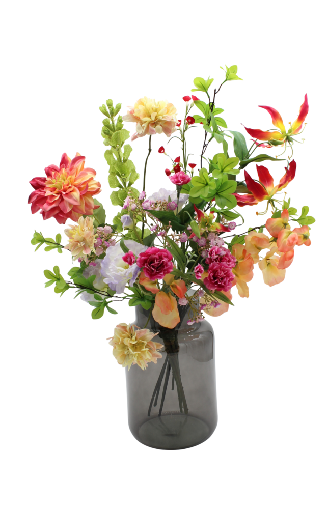 Zijden kunstbloemen boeket Bont Geschikt Zijden kunstbloemen boeket Bont Geschikt