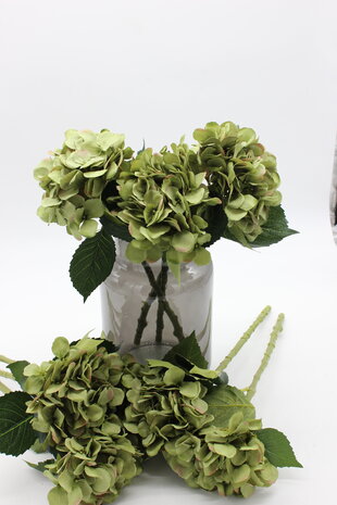 Zijden kunstbloem Hortensia bol