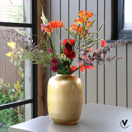Vase of the world Vaas Artic Goud S - Geschikt voor kunstbloemen - 29 cm