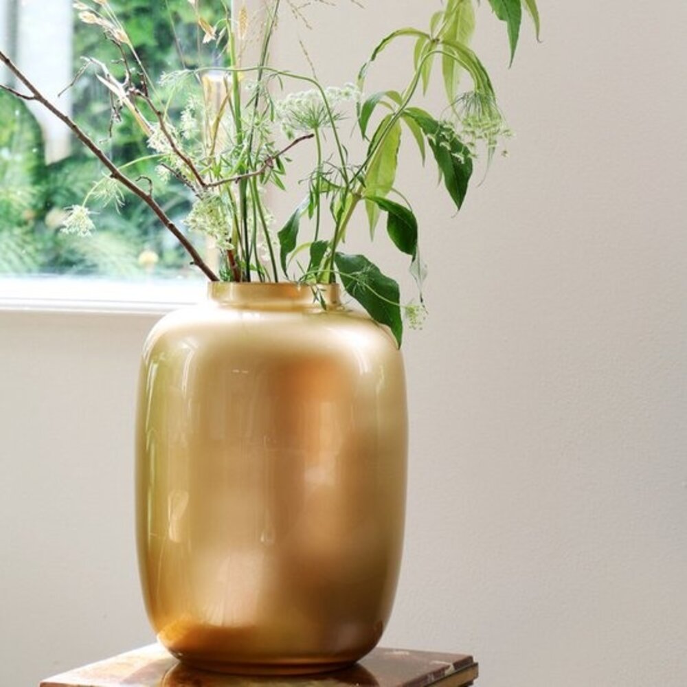 Vase of the world Vaas Artic Goud S - Geschikt voor kunstbloemen - 29 cm
