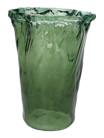 Vaas Nyla Groen - Geschikt voor kunstbloemen - 26 cm