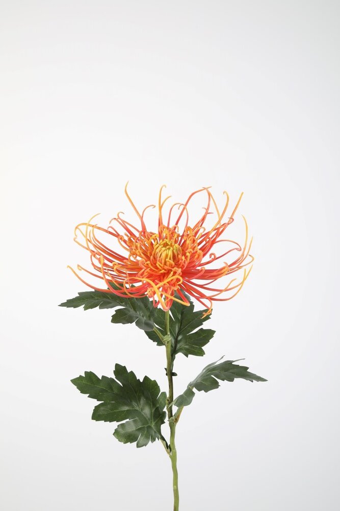 Zijden kunstbloem Chrysant oranje 75 cm Zijden kunstbloem Chrysant oranje 75 cm