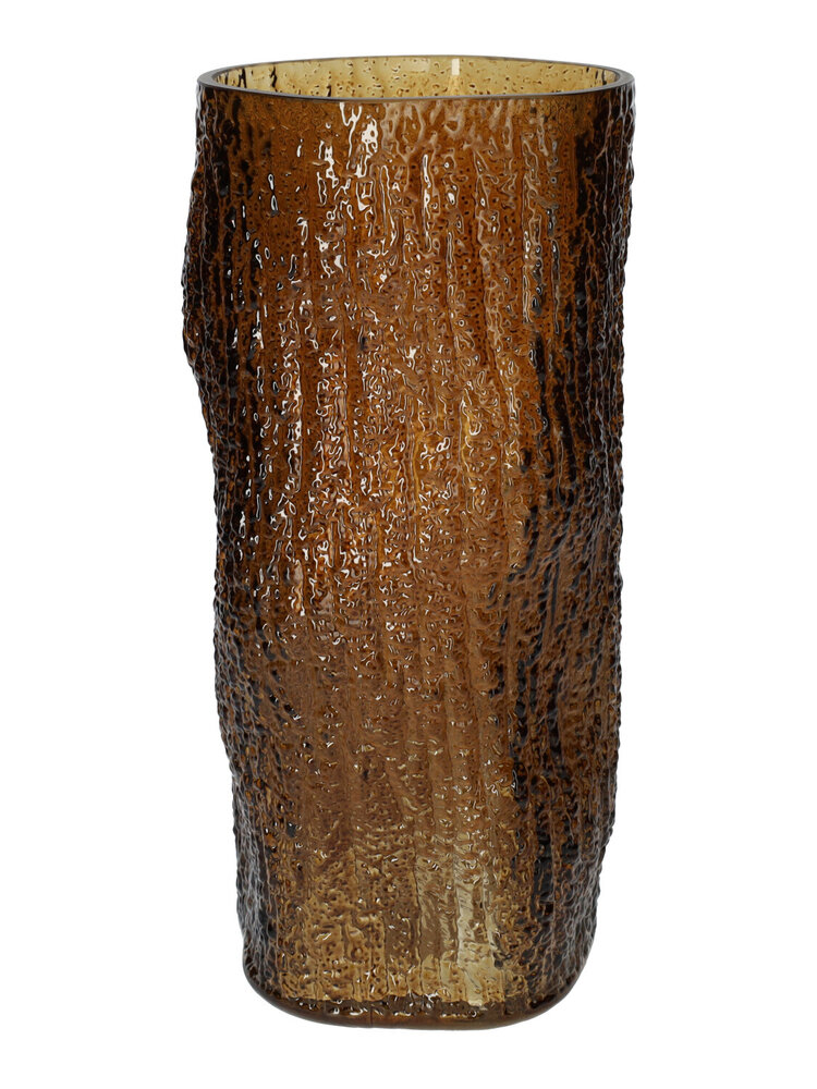 Vaas Timber Bruin - Geschikt voor kunstbloemen - 40 cm