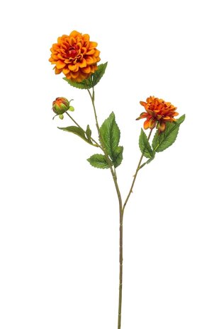 Zijden kunstbloem Dahlia Oranje - 75 cm Zijden kunstbloem Dahlia Oranje - 75 cm