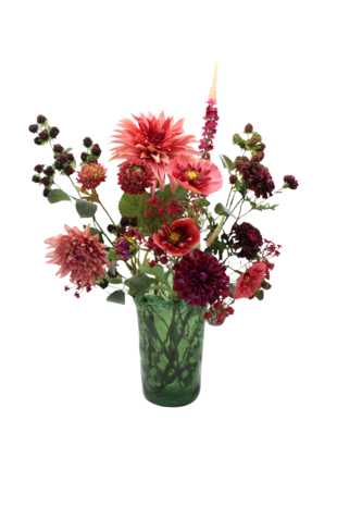 Zijden kunstbloemen boeket Herfst Jade Zijden kunstbloemen boeket Herfst Jade