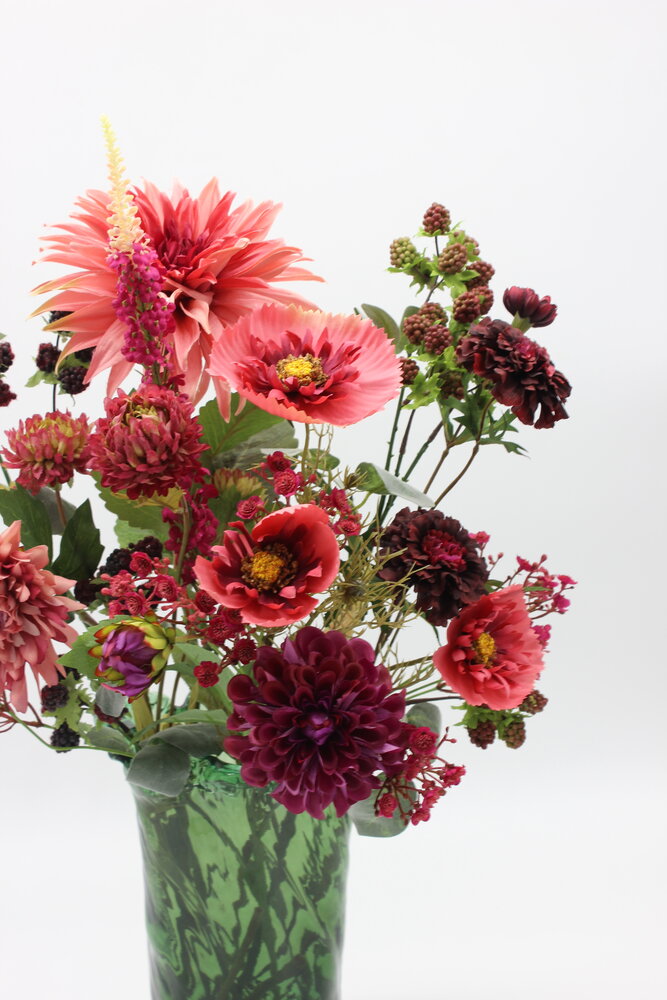 Zijden kunstbloemen boeket Herfst Jade Zijden kunstbloemen boeket Herfst Jade