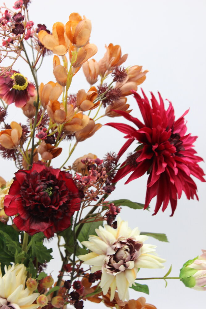 Zijden kunstbloemen boeket Herfst Amber Zijden kunstbloemen boeket Herfst Amber