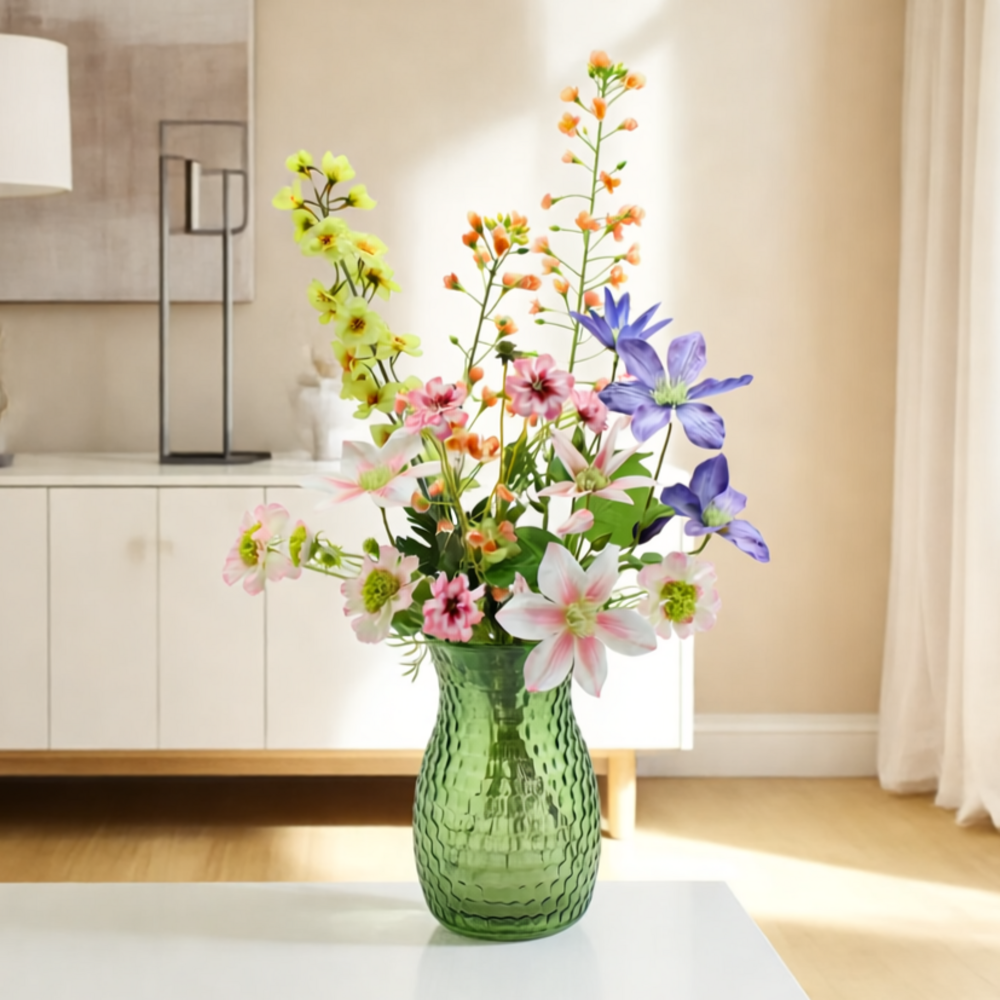 Zijden kunstbloemen boeket Zomers geplukt Zijden kunstbloemen boeket Zomers geplukt