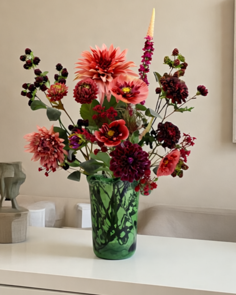 Zijden kunstbloemen boeket Herfst Jade Zijden kunstbloemen boeket Herfst Jade