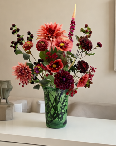 Zijden kunstbloemen boeket Herfst Jade Zijden kunstbloemen boeket Herfst Jade