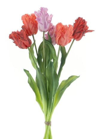 Kunstbloemen Boeket Papegaai Tulpen Bont