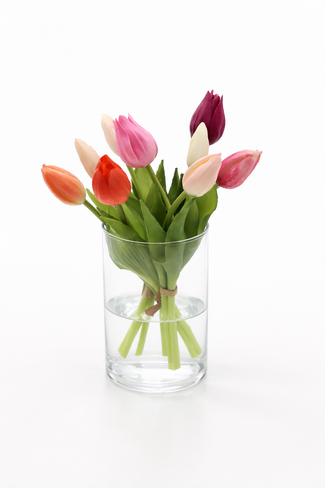 Kunstbloemen Boeketje tulpen 20 cm
