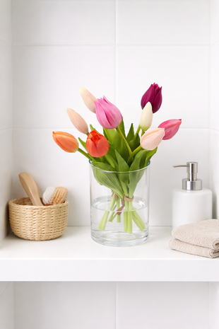 Kunstbloemen Boeketje tulpen 20 cm