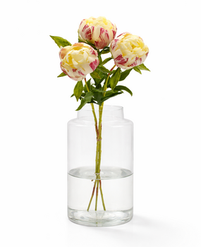 Kunstbloem pioenroos per 3