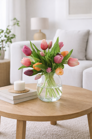 Kunstbloemen Boeketje tulpen 30 cm